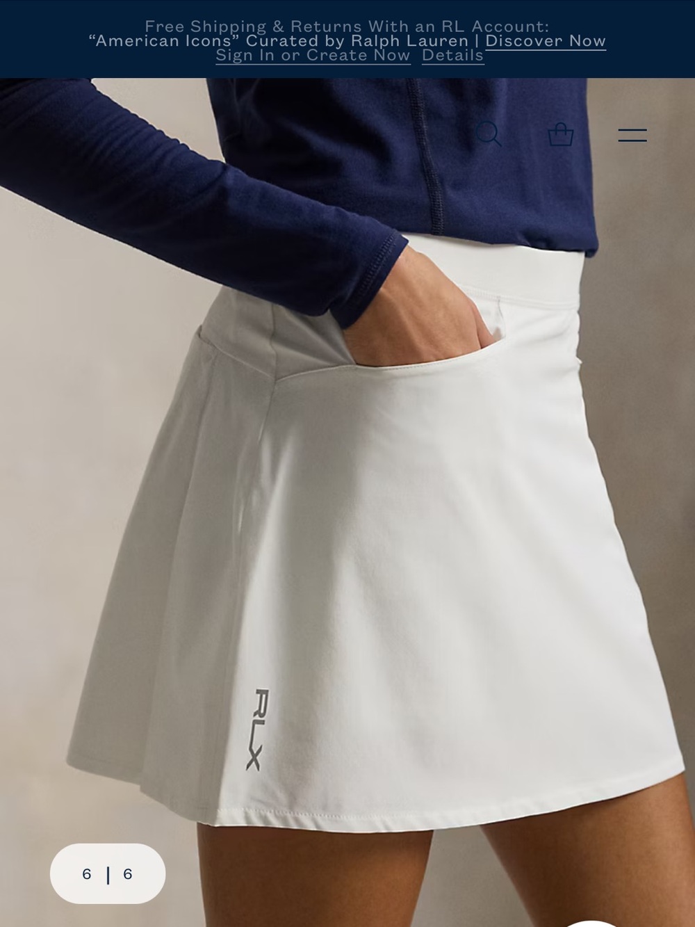 Ralph Lauren RLX golf tennis Performance Pleated Skort